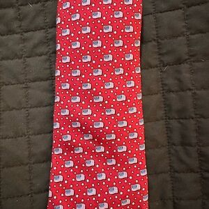 Red Patriotic American Flag Patterned Tie Vineyard Vines Custom Collection